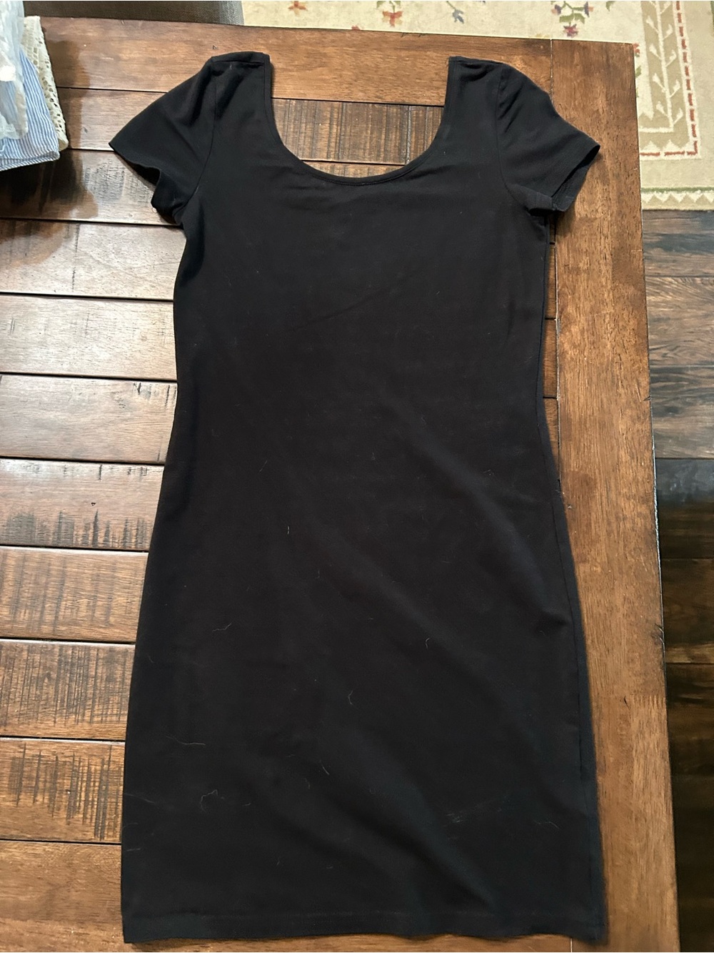 H&M Black Scoop Neck Mini Dress